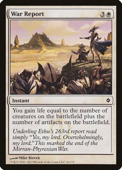 War Report New Phyrexia Magic card