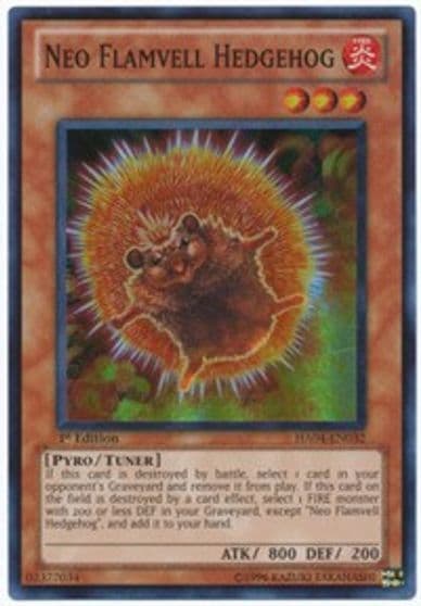 Neo Flamvell Hedgehog Hidden Arsenal 4 Yu-Gi-Oh! card
