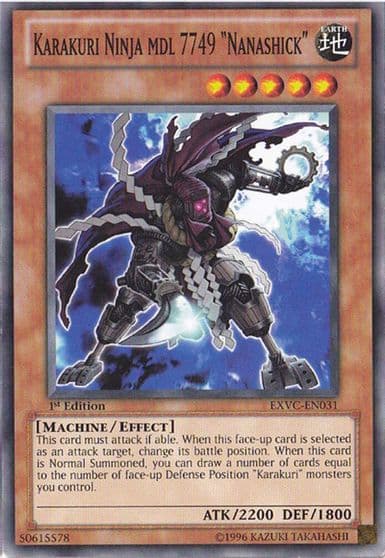 Karakuri Ninja mdl 7749 Nanashick Extreme Victory Yu-Gi-Oh! card