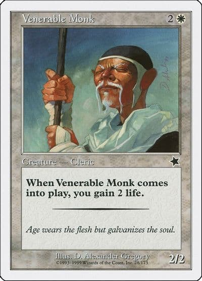 Venerable Monk Starter 1999 Magic card