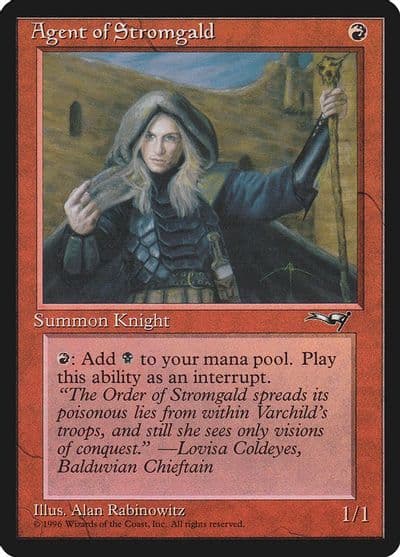 Agent of Stromgald Woman Holding Staff Alliances Magic card
