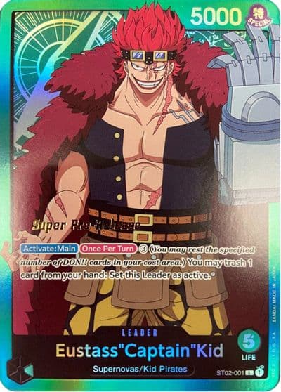 EustassCaptainKid 001 Super Pre-Release Starter Deck 2: Worst Generation One Piece card