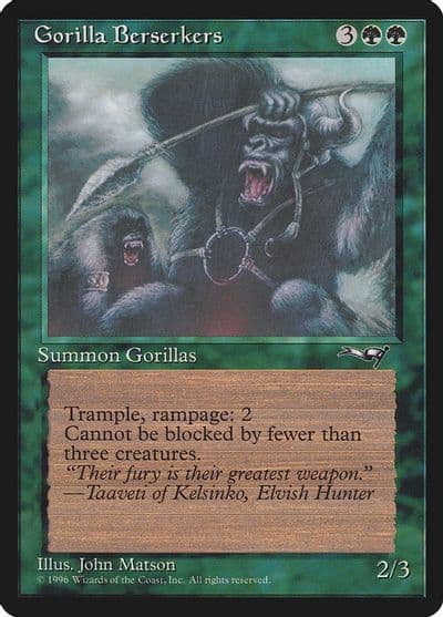 Gorilla Berserkers Alliances Magic card