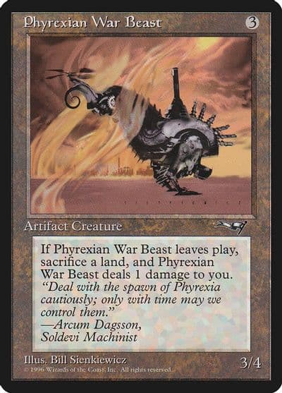 Phyrexian War Beast Alliances Magic card