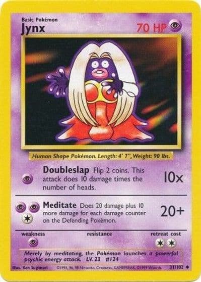 Jynx Base Set Pokemon card