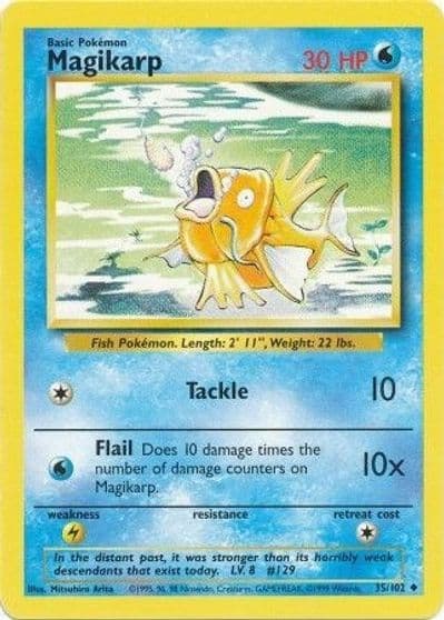 Magikarp Base Set Pokemon card