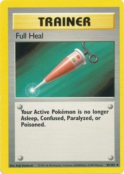 Full Heal Base Set Pokemon card