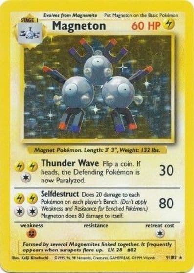 Magneton Base Set Pokemon card