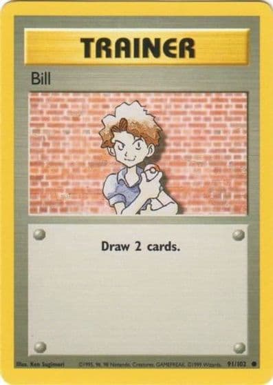 Bill Base Set Pokemon card