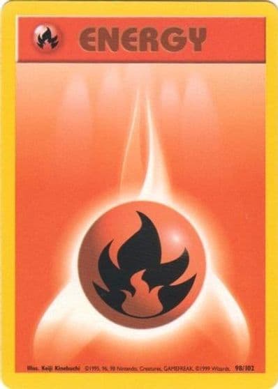 Fire Energy Base Set Pokemon card