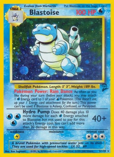 Blastoise Base Set 2 Pokemon card