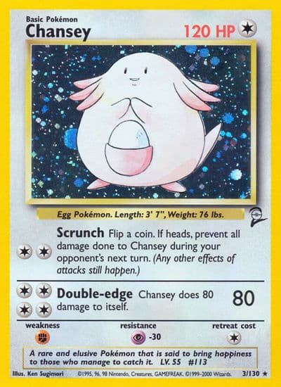 Chansey Base Set 2 Pokemon card