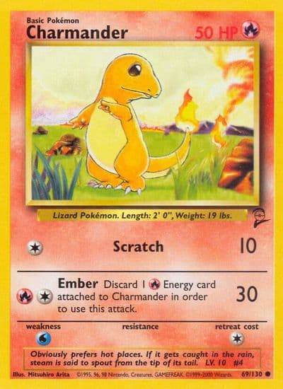 Charmander Base Set 2 Pokemon card