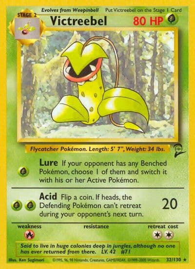 Victreebel Base Set 2 Pokemon card
