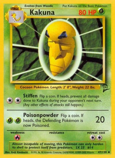 Kakuna Base Set 2 Pokemon card