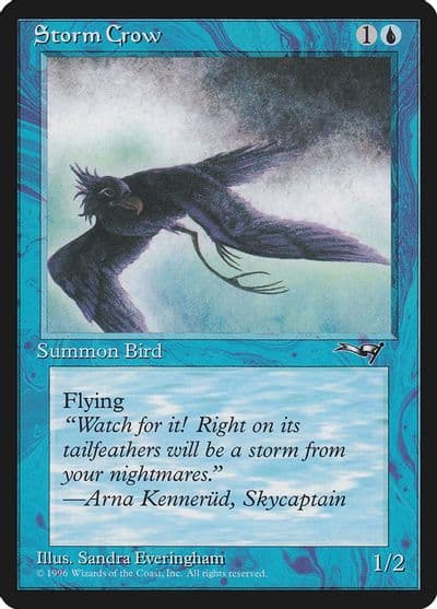 Storm Crow Flying Left Alliances Magic card