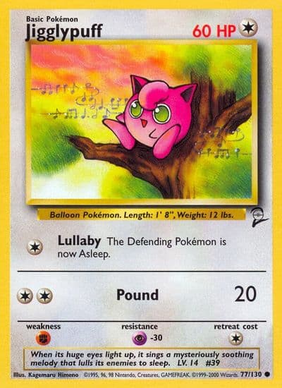 Jigglypuff Base Set 2 Pokemon card