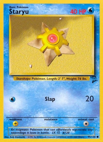 Staryu Base Set 2 Pokemon card