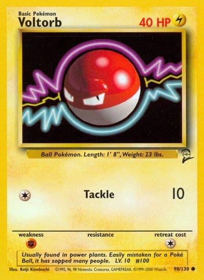 Voltorb Base Set 2 Pokemon card