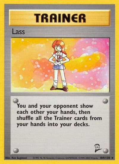 Lass Base Set 2 Pokemon card