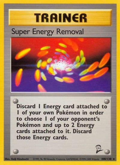 Super Energy Removal Base Set 2 Pokemon card