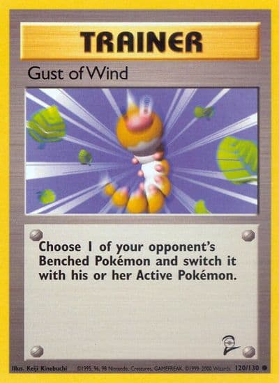 Gust of Wind Base Set 2 Pokemon card