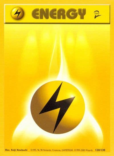 Lightning Energy Base Set 2 Pokemon card