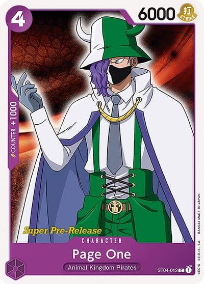 Page One Super Pre-Release Starter Deck 4: Animal Kingdom Pirates One Piece card