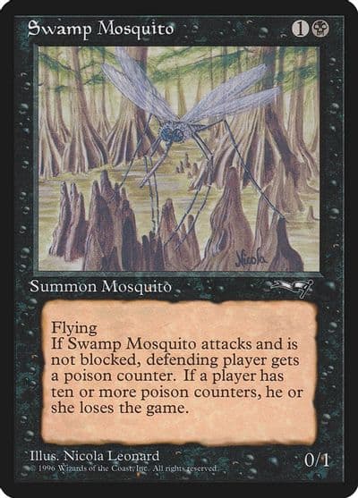 Swamp Mosquito Brown Trees Alliances Magic card