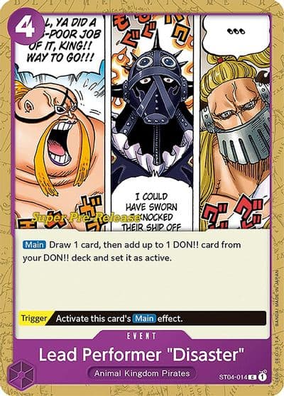Lead Performer Disaster Super Pre-Release Starter Deck 4: Animal Kingdom Pirates One Piece card