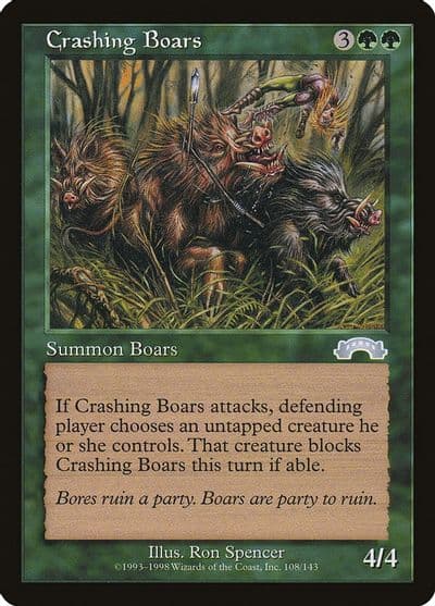 Crashing Boars Exodus Magic card