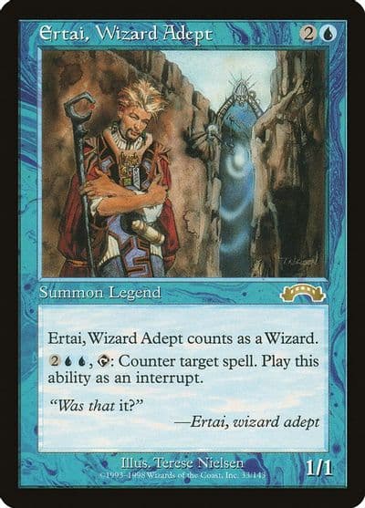 Ertai Wizard Adept Exodus Magic card