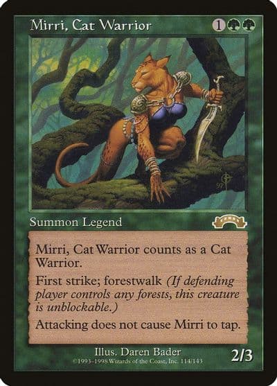 Mirri Cat Warrior Exodus Magic card