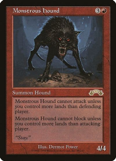 Monstrous Hound Exodus Magic card