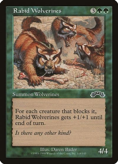 Rabid Wolverines Exodus Magic card