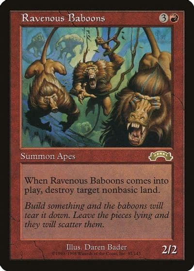 Ravenous Baboons Exodus Magic card