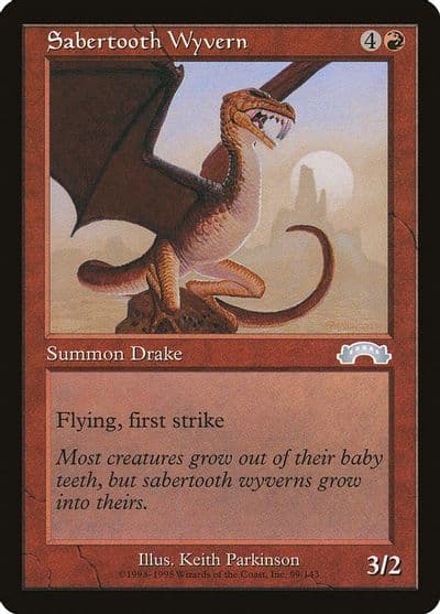 Sabertooth Wyvern Exodus Magic card