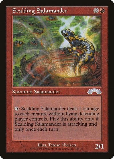 Scalding Salamander Exodus Magic card