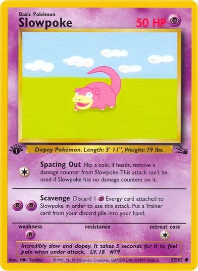 Slowpoke Fossil Pokemon card