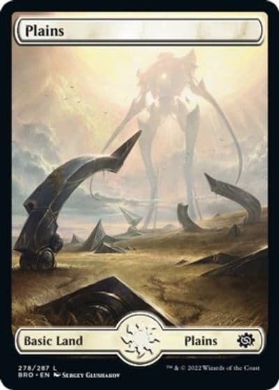 Plains 278 Full Art The Brothers' War Magic card
