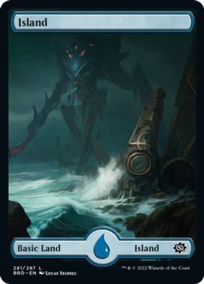 Island 281 Full Art The Brothers' War Magic card