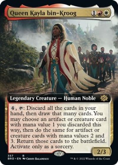Queen Kayla bin Kroog Extended Art The Brothers' War Magic card
