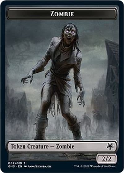 Zombie Human Soldier Double Sided Token Magic Game Night: Free-For-All Magic card