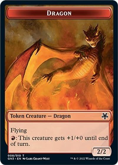 Dragon Elf Warrior Double Sided Token Magic Game Night: Free-For-All Magic card