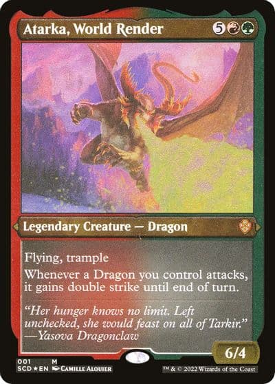 Atarka World Render Foil Etched Starter Commander Decks Magic card