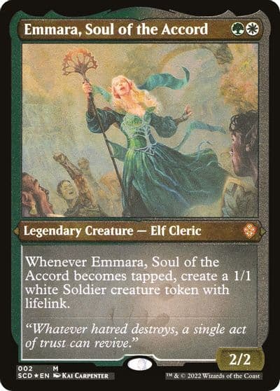 Emmara Soul of the Accord Foil Etched Starter Commander Decks Magic card