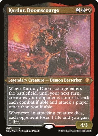 Kardur Doomscourge Foil Etched Starter Commander Decks Magic card