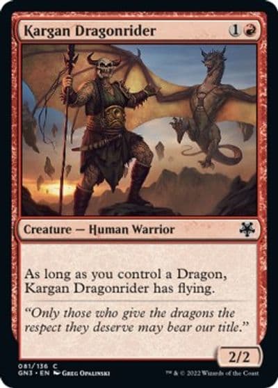 Kargan Dragonrider Magic Game Night: Free-For-All Magic card
