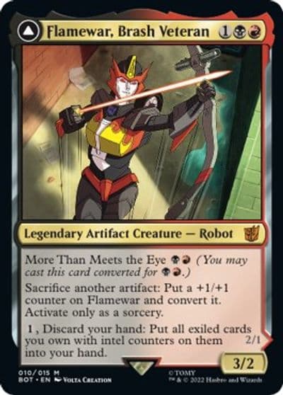 Flamewar Brash Veteran Universes Beyond: Transformers Magic card
