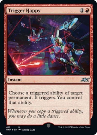Trigger Happy Galaxy Foil Unfinity Magic card
